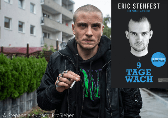 Buchcover von 9 Tage wach, ein Bild von Jannik Schümann als Eric Stehfest