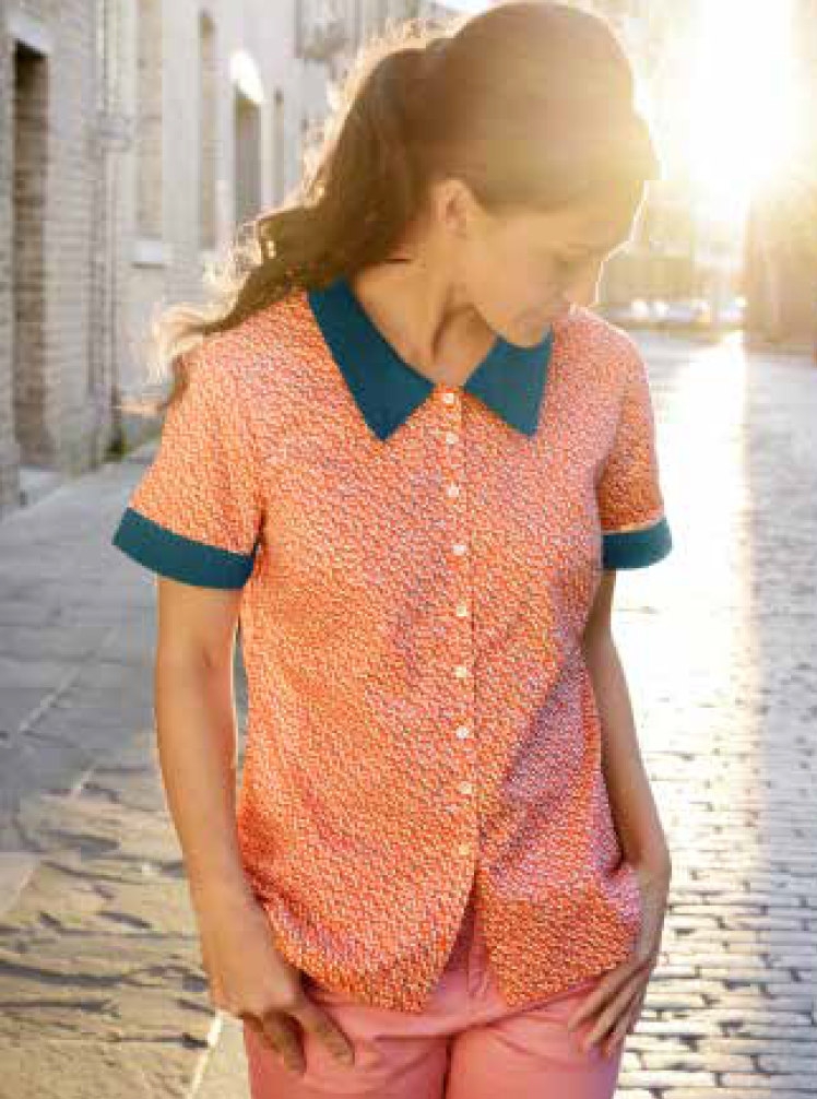 Kurzärmlige Bluse